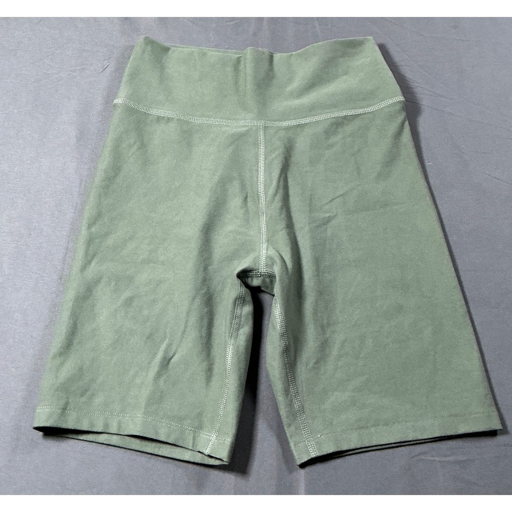 Abercrombie & Fitch Womens High Rise Biker Shorts Sage Green XS Athletic Workout
